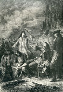 Edward Villiers skadades i slaget vid Newbury, 1643 av English School