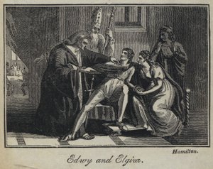 Edwy och Elgiva (gravyr) av English School