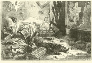 Effekter av explosionen av ett granat i ett hus i förorten, maj 1871 av English School