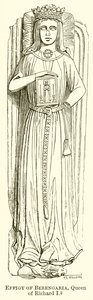 Effigy of Berengaria, drottning av Richard I av English School