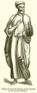 Bild av Jean de Dreux, i kyrkan St. Ives de Braine av English School