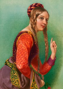Eleanor av Aquitaine, drottning av Henrik II, tryckt av Henry G. Bohn av English School