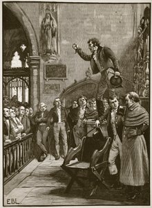 Valmöte i Irland, 1825, illustration från Cassells Illustrated History of England (sepiafoto) av English School