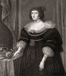 Elizabeth, drottning av Böhmen (1596-1662), från Lodges British Portraits, 1823 av English School