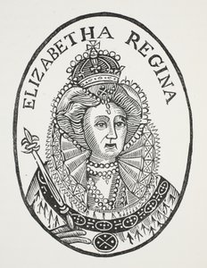 Elizabeth Regina, illustration från Chap-books of the artonde århundradet av John Ashton, pub. 1882 av English School