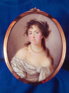 Emma Hamilton (akvarell på veläng) av English School