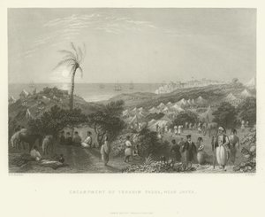 Ibrahim Pashas läger, nära Jaffa, 1837 av English School