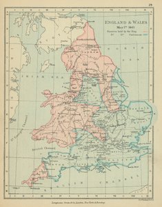 England  Wales (färglitografi) av English School