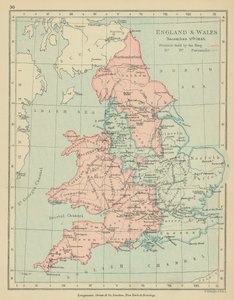 England  Wales (färglitografi) av English School