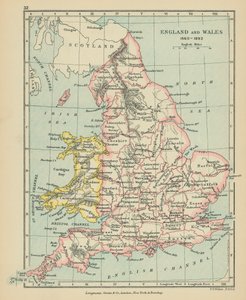 England  Wales (färglitografi) av English School