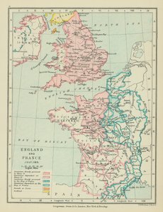 England och Frankrike (färglitografi) av English School