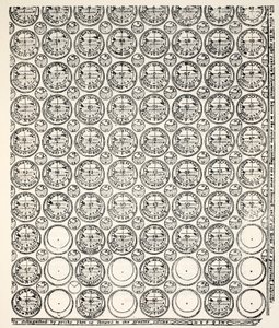 Graverad almanack, 1591 (Bagford kopia) av English School