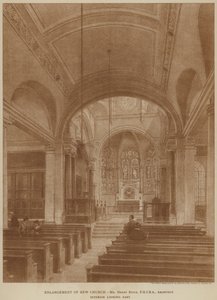 Förstoring av Kew Church (gravyr) av English School