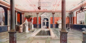 Entrance Hall of Mrs Pears of Pears Tvålberömmelse, som återger en hall i Herculaneum av English School