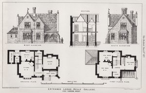 Entrance Lodge, Kelly College (gravyr) av English School