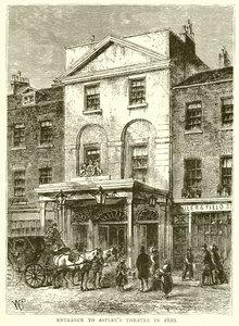 Inträde till Astleys Theatre 1820 av English School