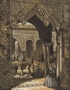 Ingång till Court of Lions, Alhambra Court, Crystal Palace, Sydenham, London av English School
