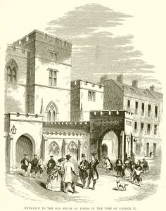 Ingång till Old House of Lords på George II:s tid av English School