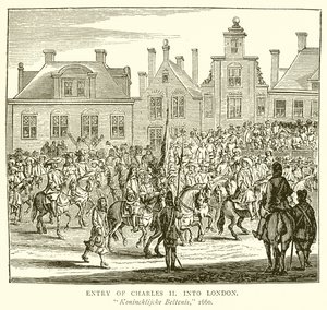 Charles II:s intåg i London av English School
