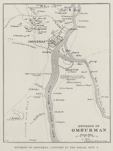 Environs of Omdurman, fångad av Sirdar, 3 september (gravyr) av English School