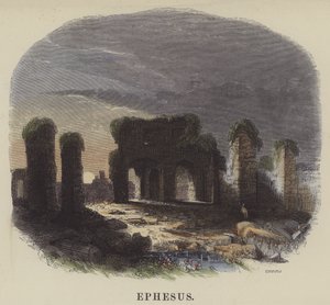 Efesos (färgad gravyr) av English School