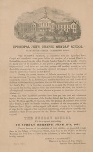 Episcopal Jews Chapel söndagsskola av English School