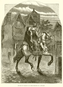 Charles II:s flykt. i en tjänares förklädnad av English School