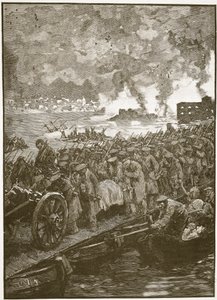 Evakuering av Sebastopol, illustration från Cassell