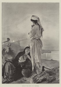 Kväll på Vistula (gravyr) av English School