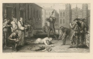 Avrättning av kung Charles I i Whitehall av English School