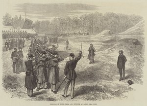 Avrättning av Rossel, Ferre och Bourgeois i Satory, nära Paris av English School