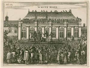 Avrättning av kung Charles I i Whitehall av English School