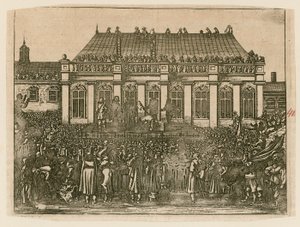 Avrättning av kung Charles I i Whitehall av English School