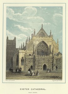 Exeter Cathedral, västra fronten av English School