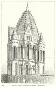 Lanternans exteriör, Salamancas gamla katedral (gravyr) av English School