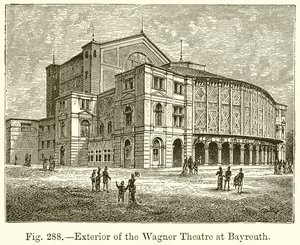 Exteriör av Wagnerteatern i Bayreuth av English School