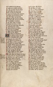 F151r från Ms New Coll 266, De confessio amantis av John Gower (penna och bläck på veläng) av English School