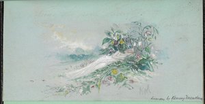 F.7: En kvinna bland blommor, från en 