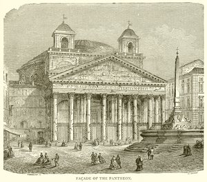 Fasad av Pantheon av English School