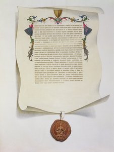 Faksimilupplaga av Magna Carta, publicerad första gången 1225, 1816 av English School