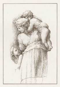 Faksimil av en studie av Raphael (gravyr) av English School