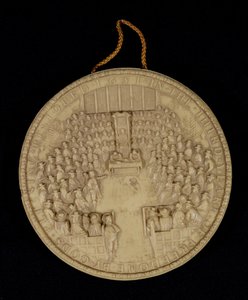 Faksimil av Great Seal of England från 1651, framsida som visar underhuset i session (se 105042 för baksidan)