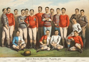 Kända engelska fotbollsspelare från 1881, från Boys Own av English School
