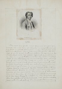 Farinelli, graverad av Henry Adlard (fl.1828-69), c.1830 (gravyr & penna och bläck på papper) av English School