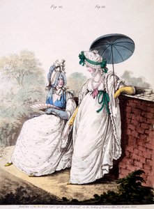 Modeskylt med morgonklänning för damer, 1796 av English School