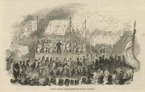 Fader Theobald Mathew administrerar löftet i London av English School