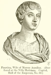 Faustina, maka till Marcus Aurelius. (Byst hittad på Villa Hadriana. Capitol, Hall of the Emperors, nr 39)
