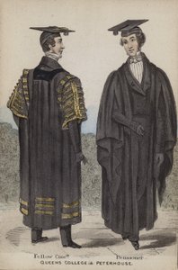 Fellow Commoner, pensionär, Queens College och Peterhouse av English School