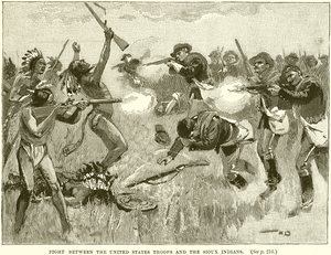 Kamp mellan USA:s trupper och Sioux-indianerna av English School