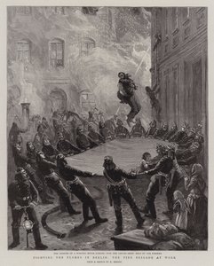 Fighting the Flames in Berlin, Fire Brigade at Work (gravyr) av English School